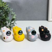 Souvenir ceramics "Maneki-neko with glass ball" mix